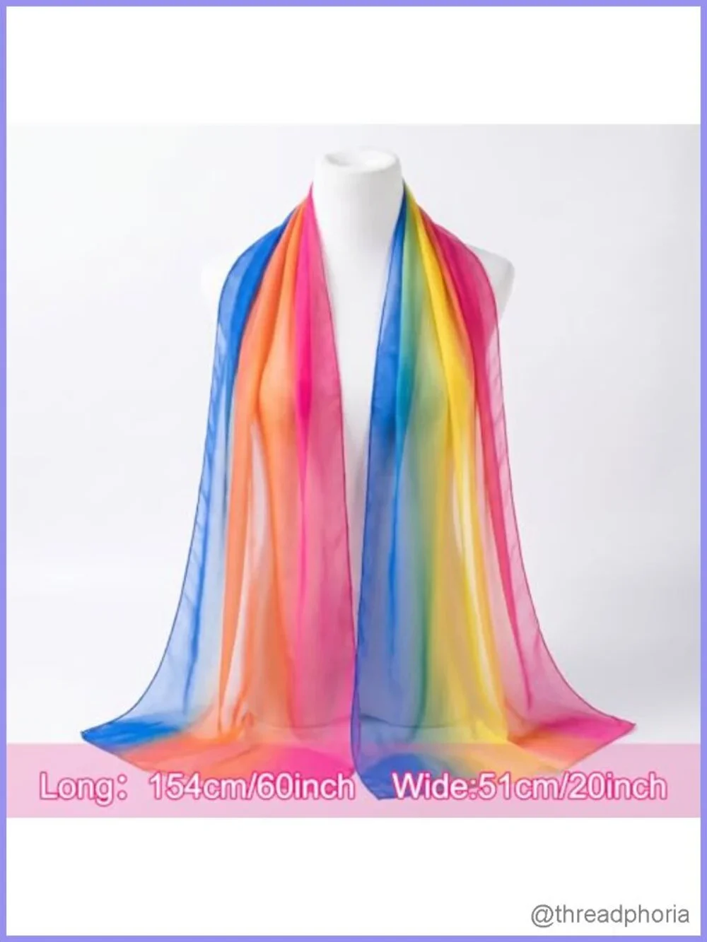 Soft Chiffon Lightweight Sheer Wrap Elegant Shawl Scarf
